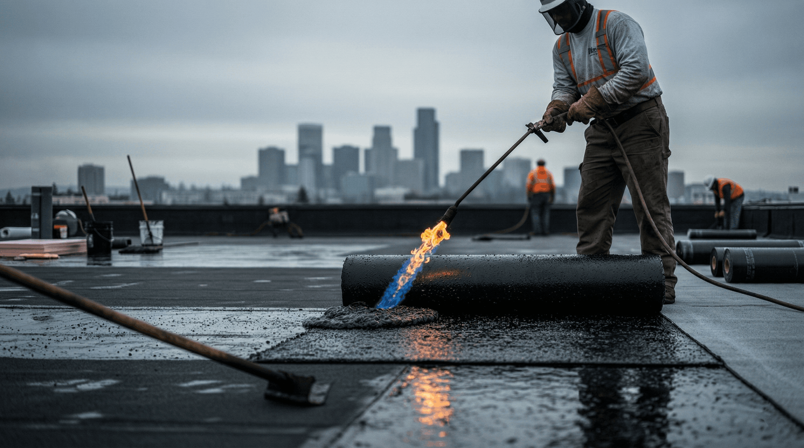 Kirkland roofing company — licensed Kirkland roofer installing new asphalt shingle roof in King County